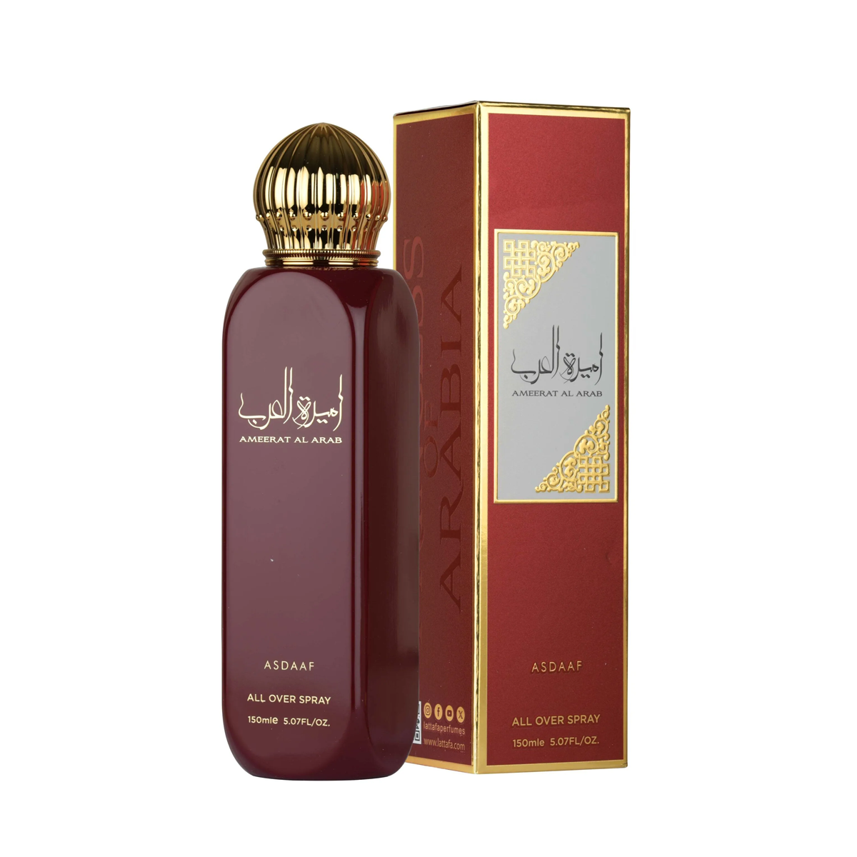 Ameerat Al Arab All Over Spray أميرة العرب حمراء (معطر للجسم) من لطافة (150ml ستاتي)