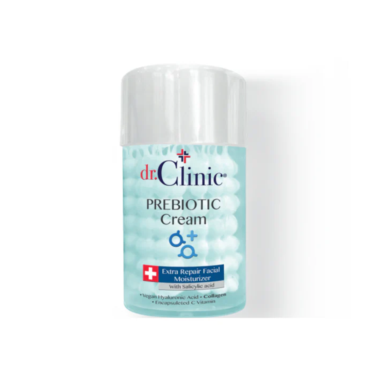Dr. Clinic - Prebiotic Cream With Salicylic Acid 100ML د.كلينك | كريم ترطيب وترميم للبشرة بالساليسيليك اسيد - أزرق