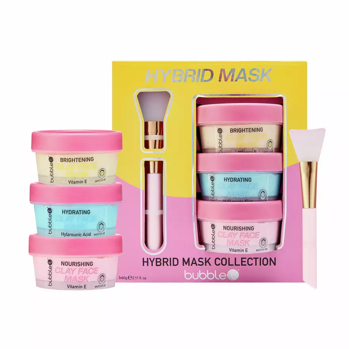 Hybrid Mask Collection (3x60g) - SK1002 مجموعة ماسكات الطين للوجه 3 منتجات