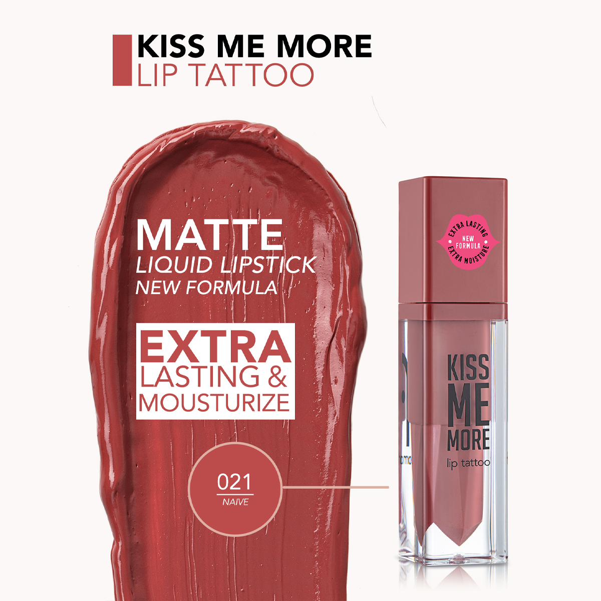 Kiss Me More Lip Tattoo – New فلورمار أحمر شفاه سائل