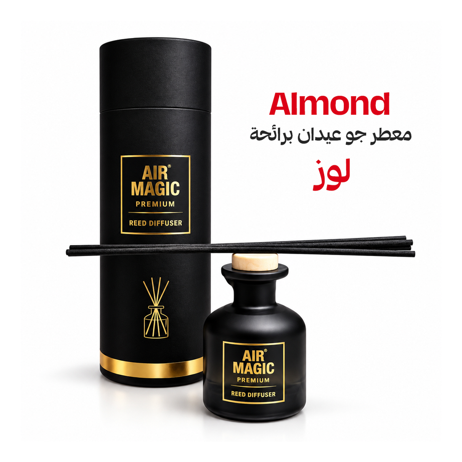 AIR MAGIC Premium Reed Diffuser – Almond – 140ML — لوز