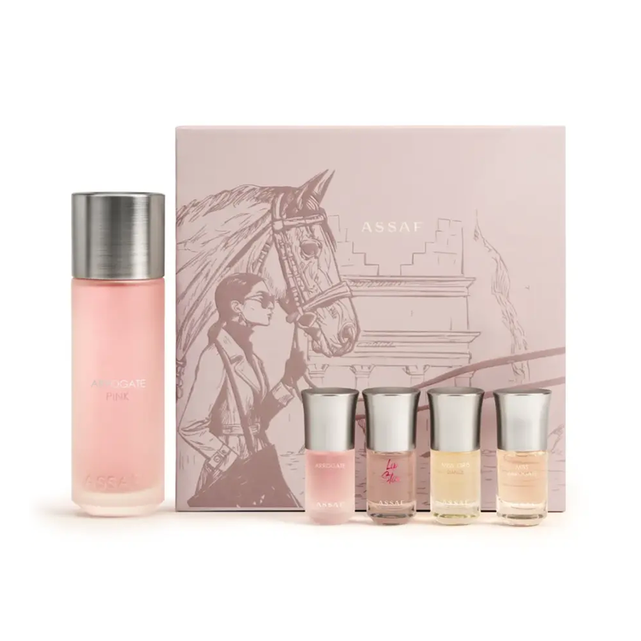 ARROGATE PINK NEW PACKAGE مجموعة اروقيت بينك من عساف (200ML+4عطور ستاتي)