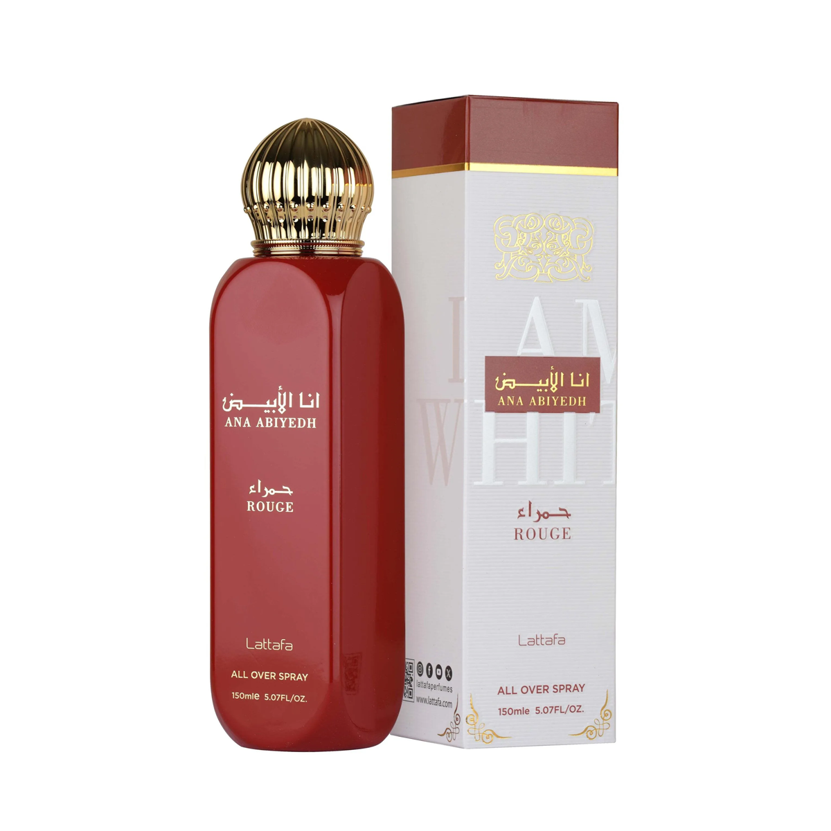 Ana Abiyedh Rouge All Over Spray انا الأبيض حمراء (معطر للجسم) من لطافة (150ml ستاتي)