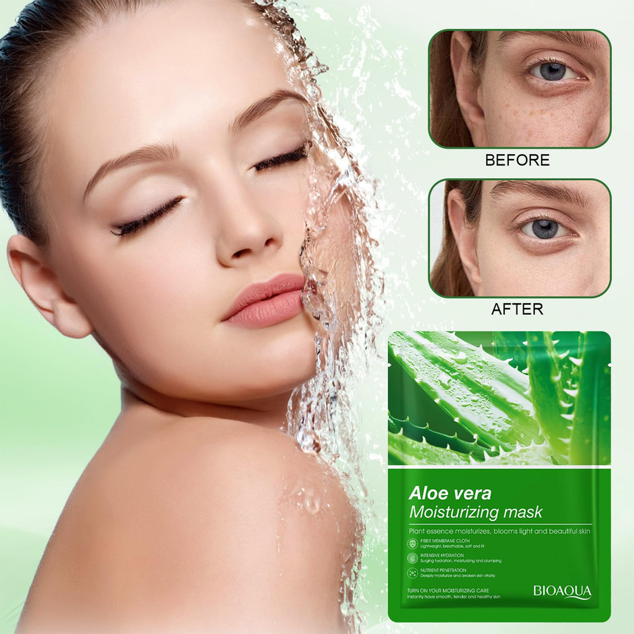 BIOAQUA Aloe Vera Moisturizing Mask ماسك الوجه - بخلاصة الألوفيرا