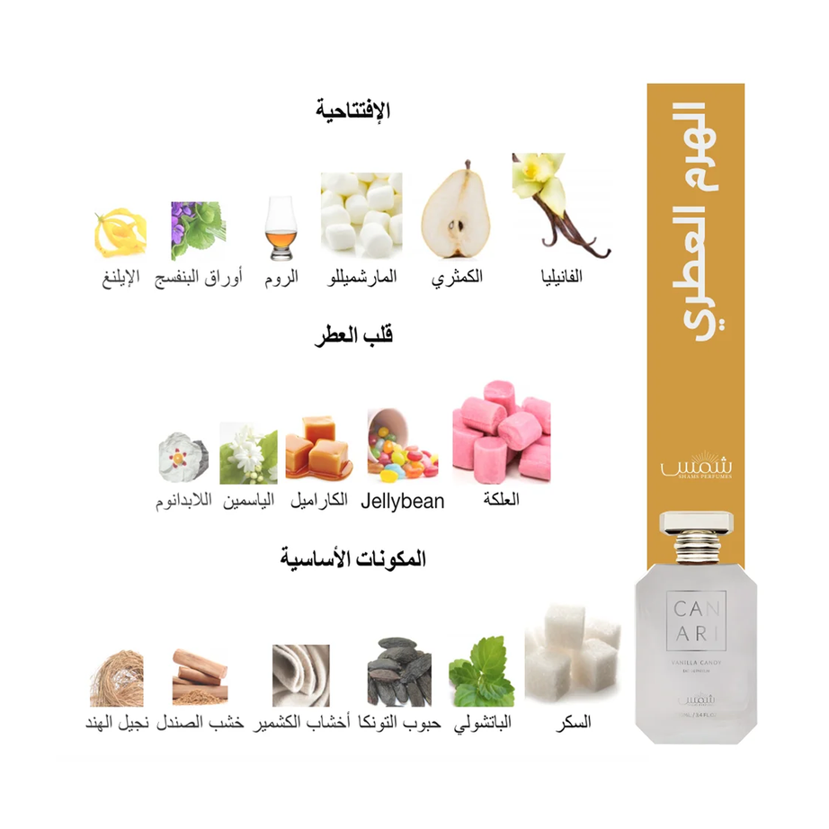 CANARI VANILLA CANDY بديل كيالي فانيلا كاندي (100مل ستاتي)