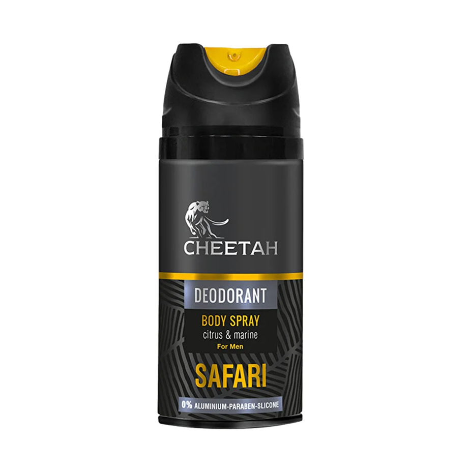 CHEETAH CITRUS & MARINE DEODORANT - SAFARI مزيل عرق رجالي (150مل)