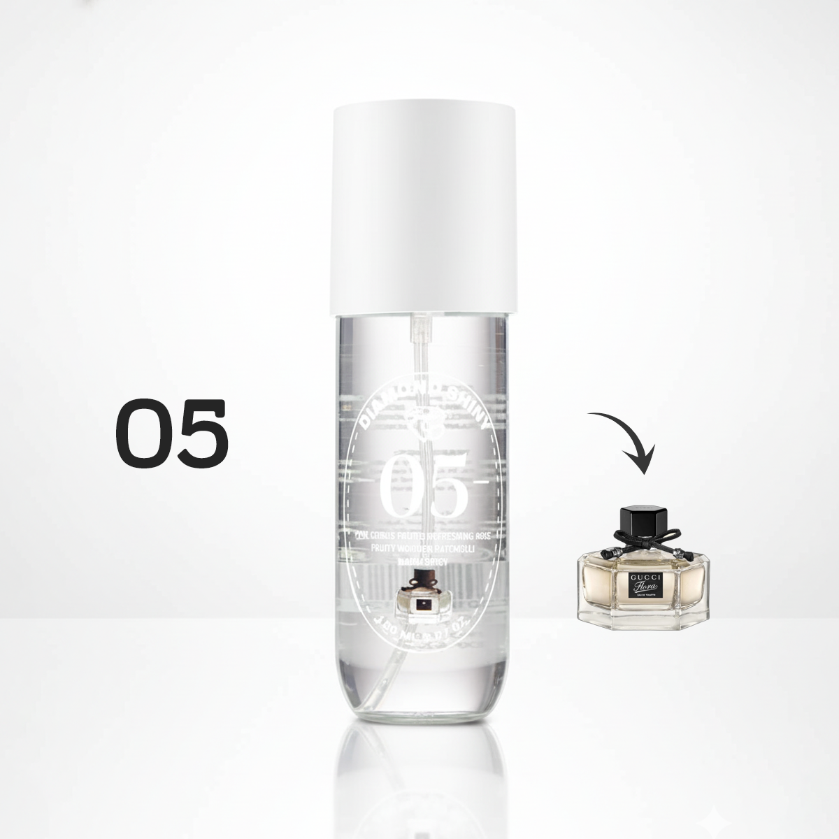 DIAMOND SHINY 05 سبلاش برائحة عطر فلورا باي قوتشي (ستاتي 150مل)