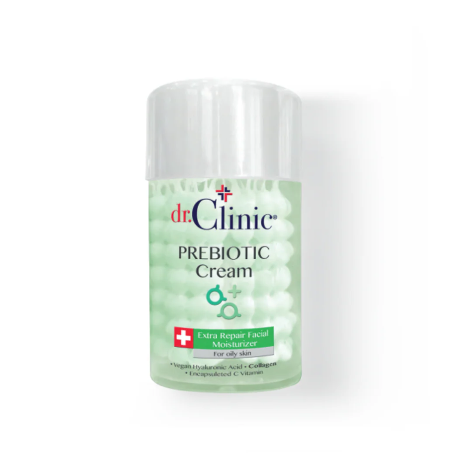 Dr. Clinic - Prebiotic Cream For Oily Skin 100ML د.كلينك | كريم بريبيوتيك للبشرة الدهنية - الأخضر