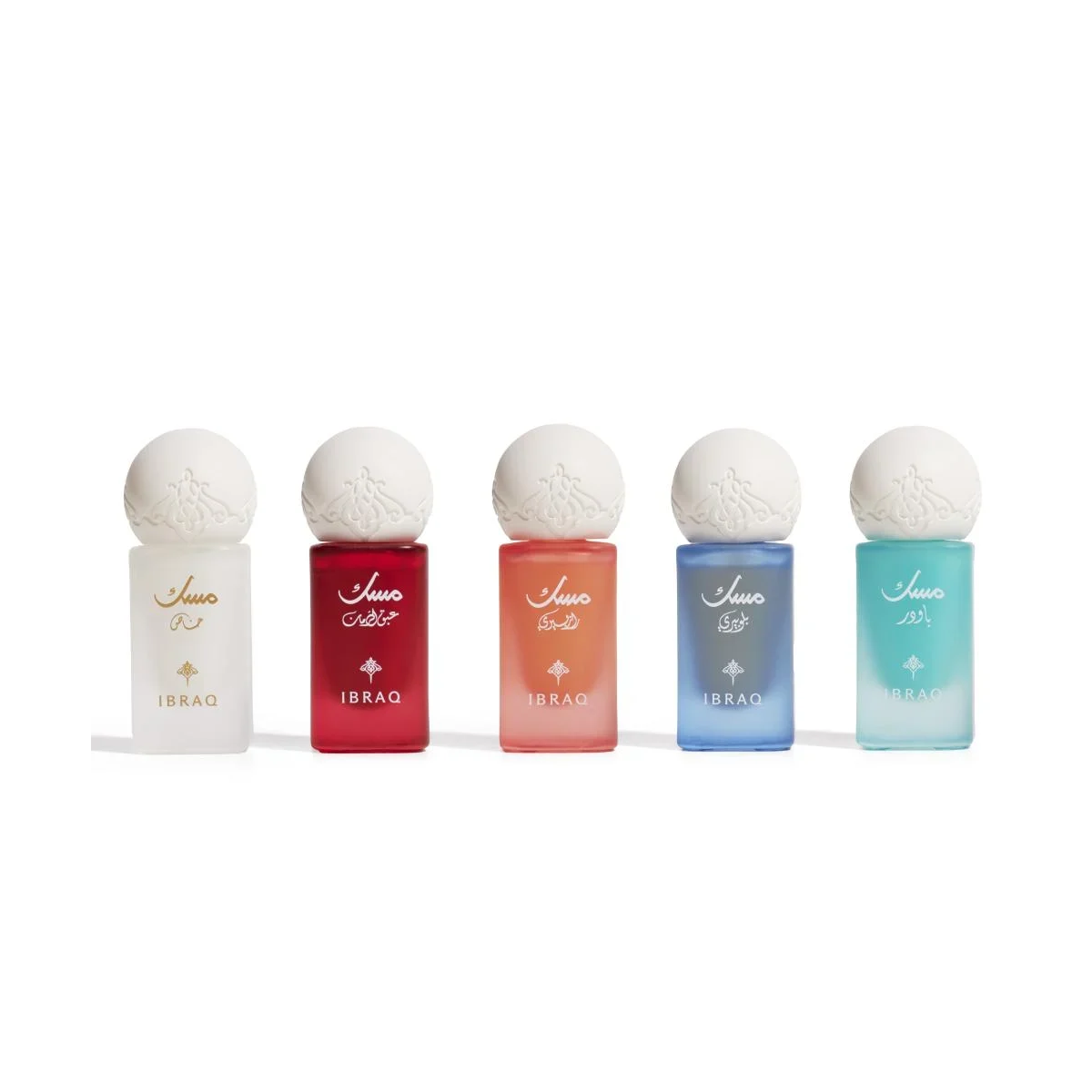 Ibraq Musk Oils Set – 5 × 6 ml مجموعة دهن المسك من ابراهيم القرشي (للجنسين)