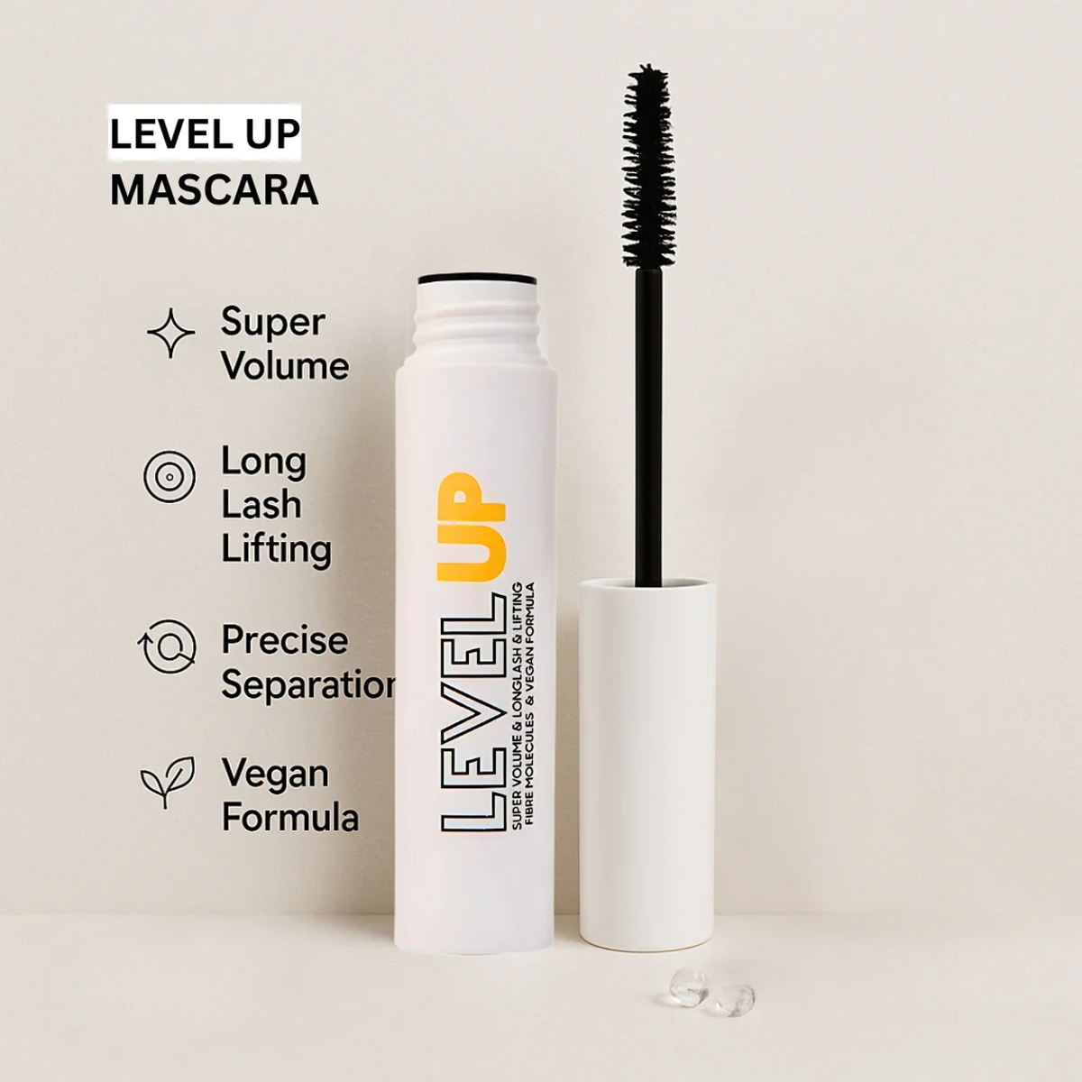 PIERRE CARDIN - Level Up Mascara Super Volume & Long Lash Lifting ماسكارا لرفع وتكثيف الرموش (البيضاء)