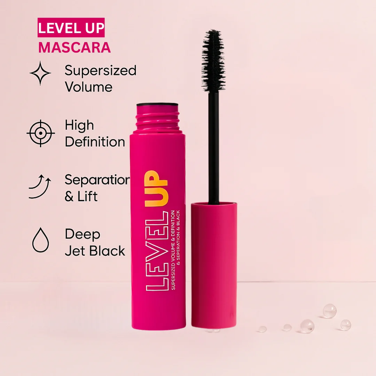 PIERRE CARDIN - Level Up Volume & Definition Mascara ماسكارا لتكثيف ورفع الرموش (بينك)