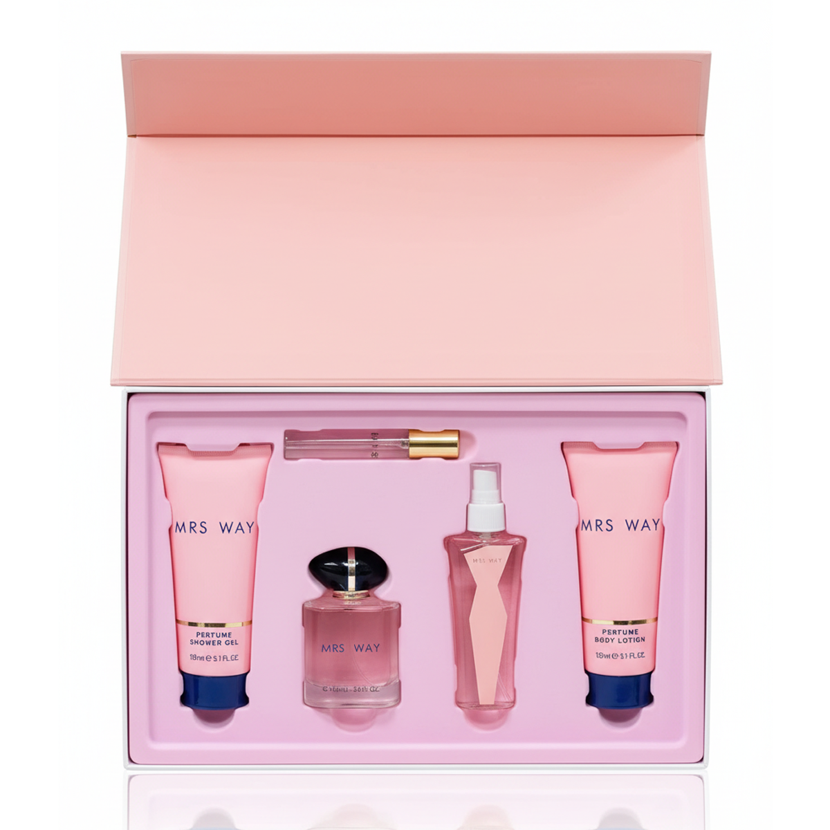بكج ماي وي (عطر+شاور جل+بودي لوشن+عطر للجسم) MRS WAY SET
