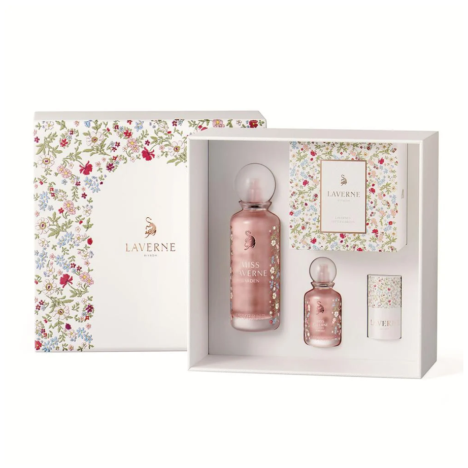 Miss Lavern Garden Collection مجموعة مس لافيرن قاردن عطر 200مل + عطر للشعر 50مل + 5 عطور صغيرة (ستاتي)