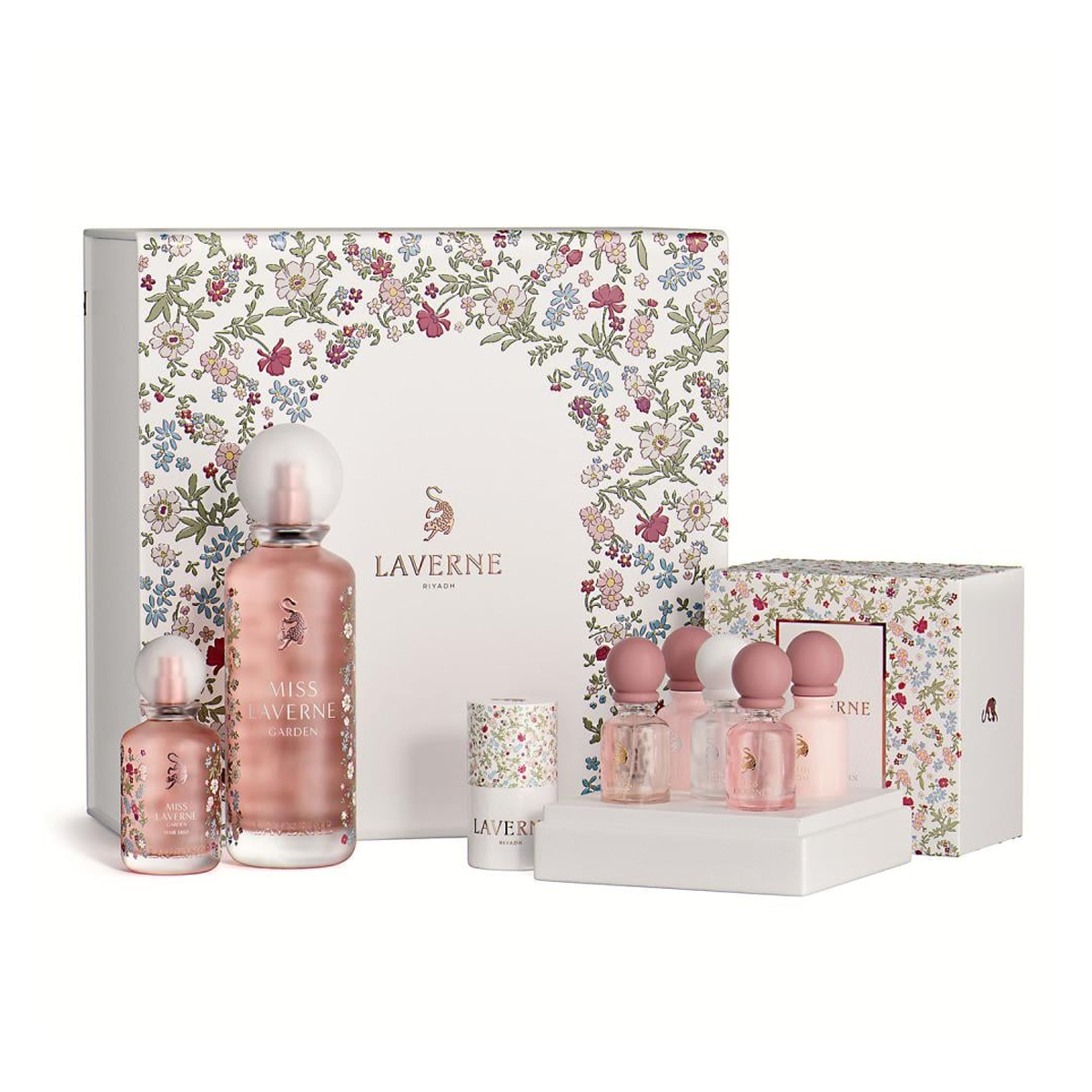 Miss Lavern Garden Collection مجموعة مس لافيرن قاردن عطر 200مل + عطر للشعر 50مل + 5 عطور صغيرة (ستاتي)