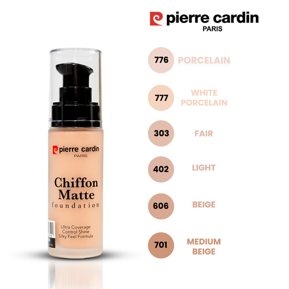 PIERRE CARDIN - Chiffon Matte Foundation 776 PORCELAIN فاونديشن - كريم أساس سائل من بيير كاردان