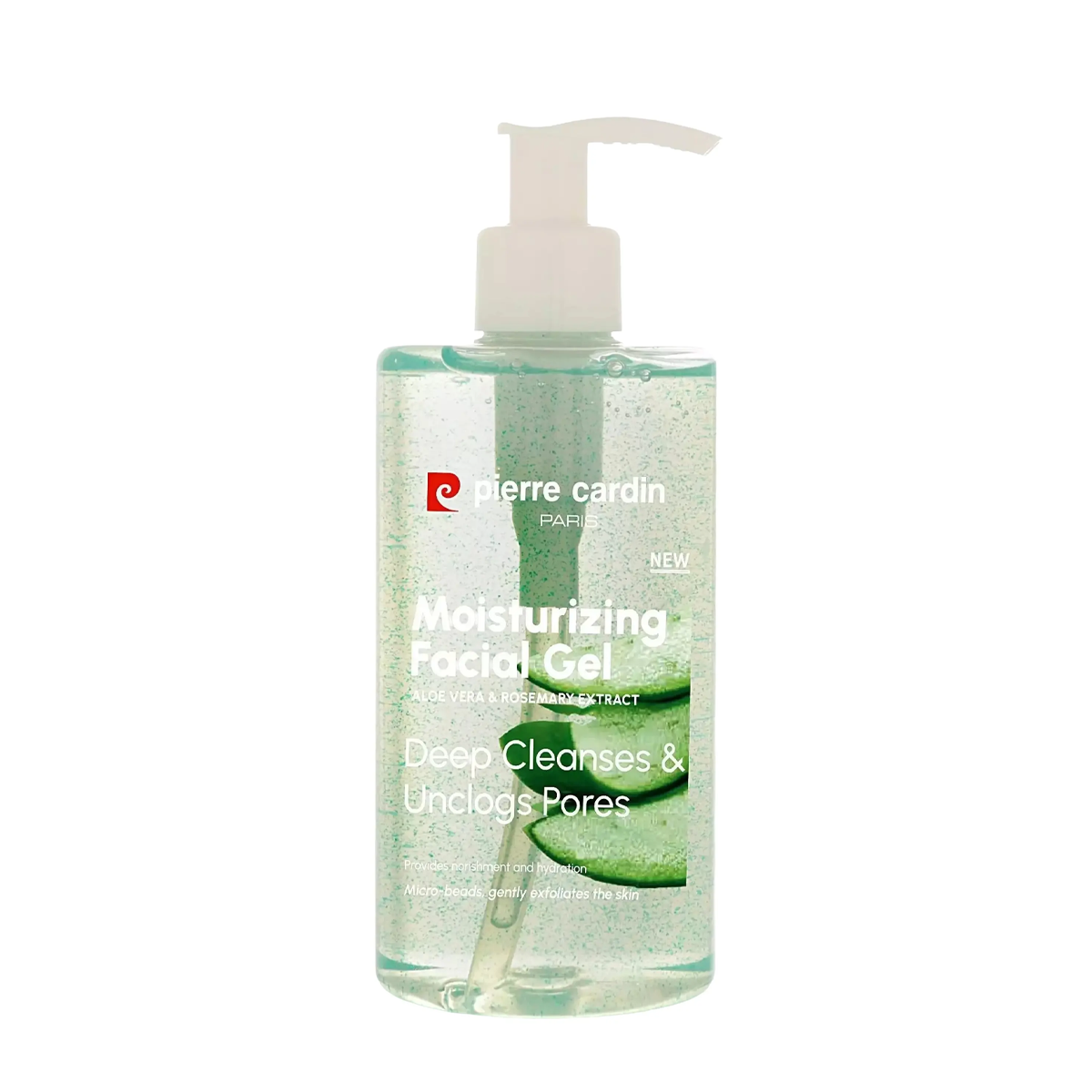 PIERRE CARDIN - MOISTURIZING FACIAL GEL غسول للبشرة مع الصبار وإكليل الجبل (350مل)