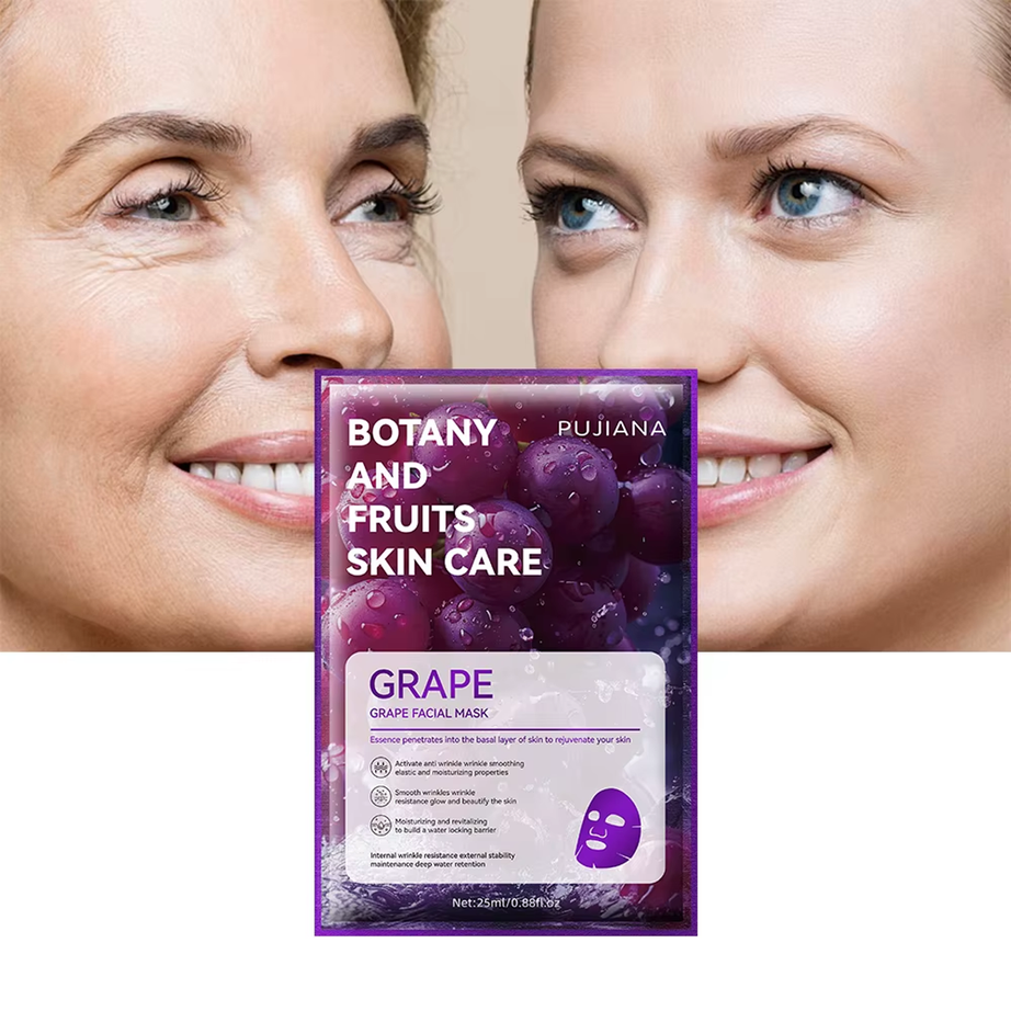 PUJIANA Grape Facial Mask ماسك الوجه - بخلاصة العنب