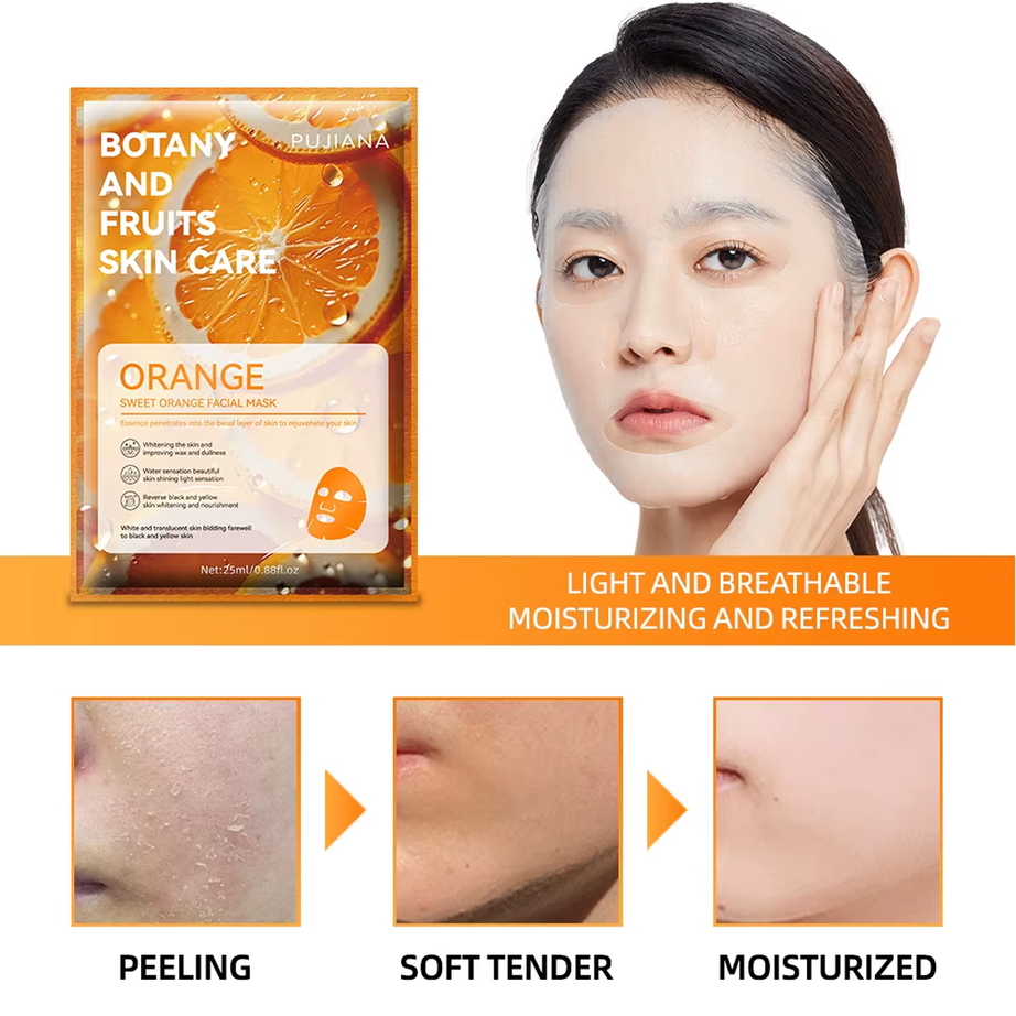 PUJIANA Orange Sweet Orange Facial Mask ماسك الوجه بالبرتقال