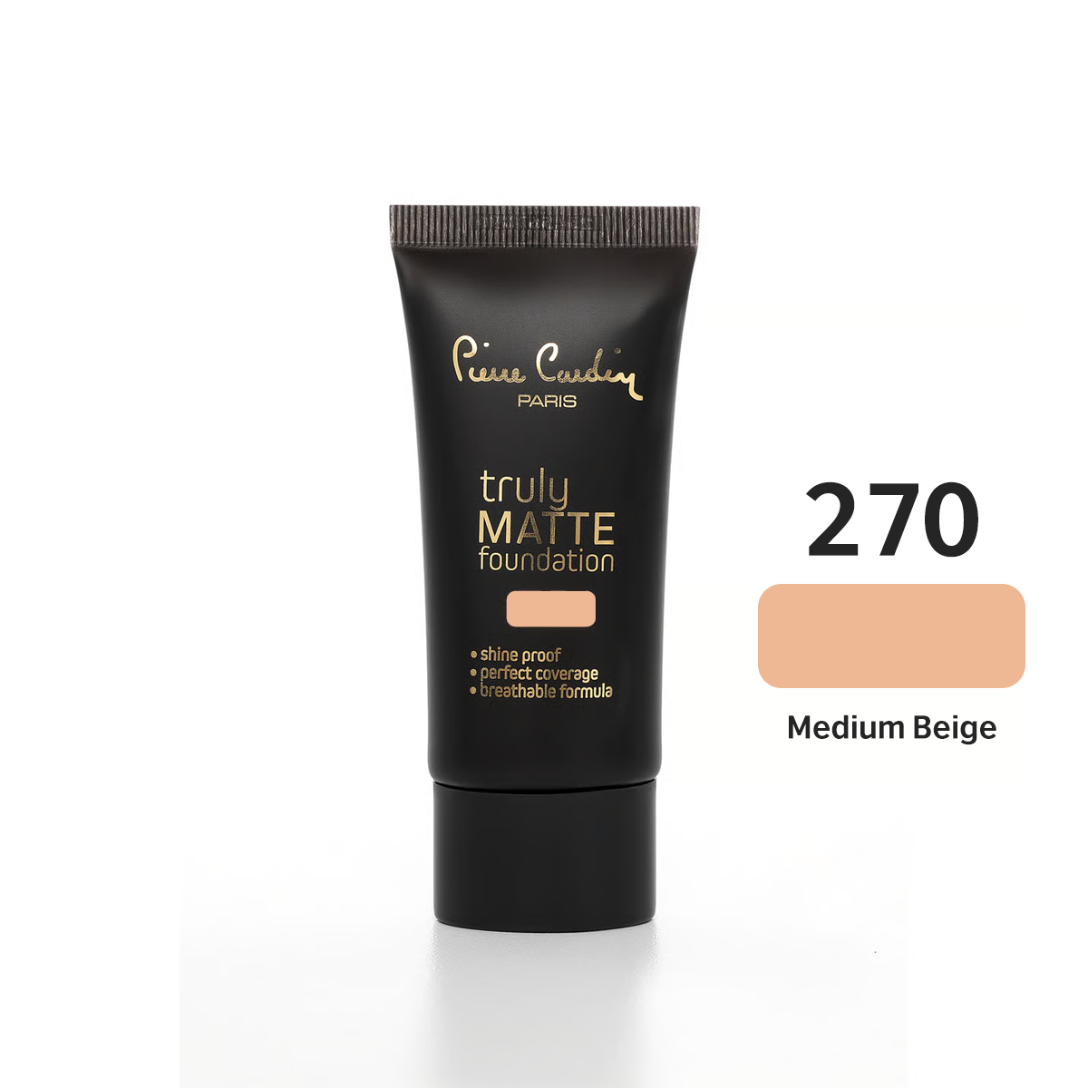 PIERRE CARDIN - Truly Matte Foundation 270 Medium Beige فاونديشن - كريم أساس من بيير كاردان