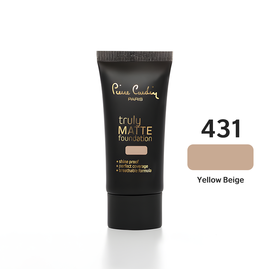 PIERRE CARDIN - Truly Matte Foundation 431 Yellow Beige فاونديشن - كريم أساس من بيير كاردان