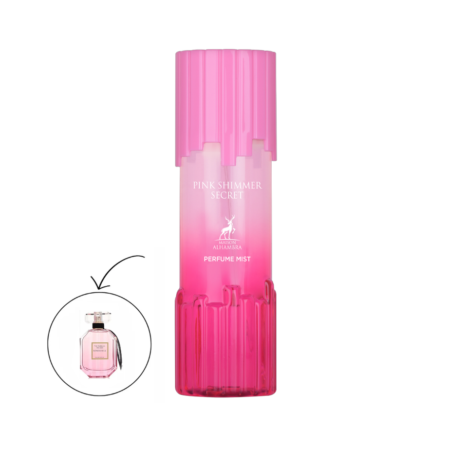 MAISON ALHAMBRA Pink Shimmer Secret BODY MINT سبلاش الهمبرا برائحة فيكتوريا سيكريت بومبشيل (250مل)