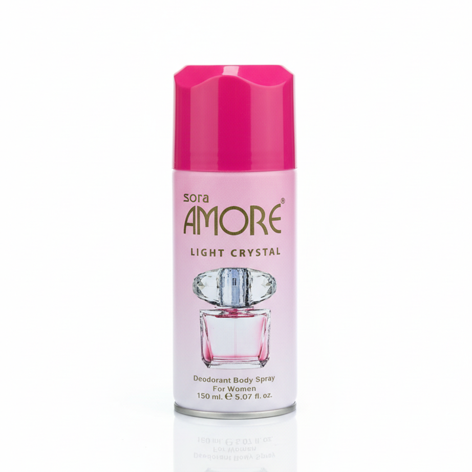 SORA AMORE LIGHT CRYSTAL مزيل عرق ستاتي برائحة عطر فرزاتشي برايت كريستال (150مل)