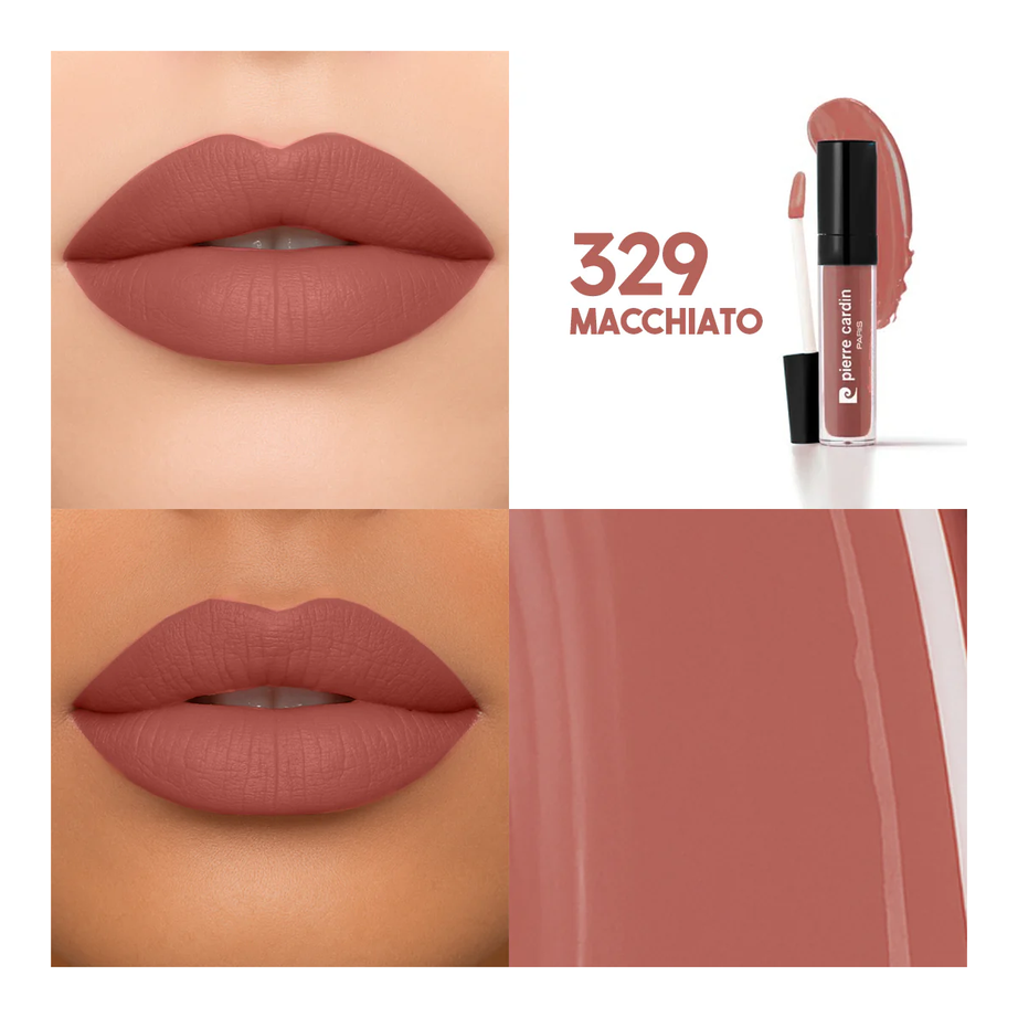 PIERRE CARDIN - Stay Long Lip Color Kiss Proof Lipstick 329 أحمر شفاه من بيير كاردان
