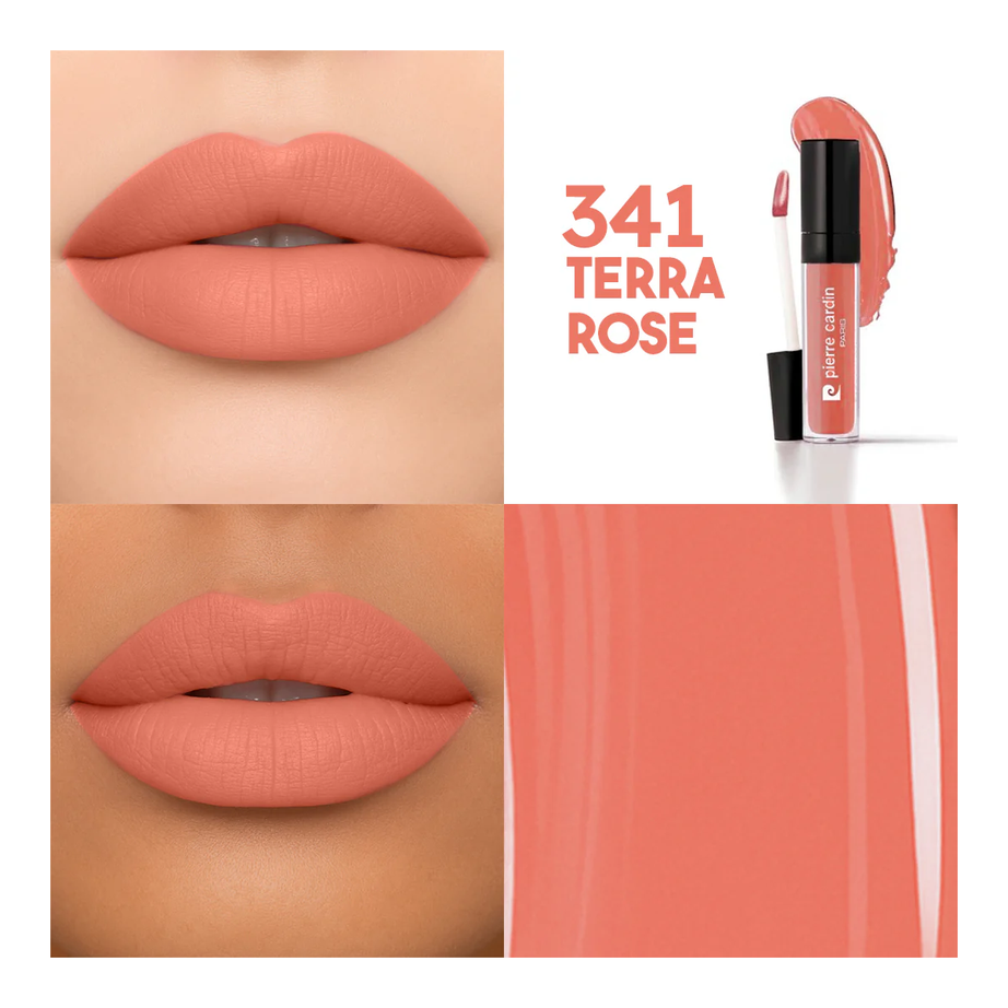 PIERRE CARDIN - Stay Long Lip Color Kiss Proof Lipstick 341 أحمر شفاه من بيير كاردان