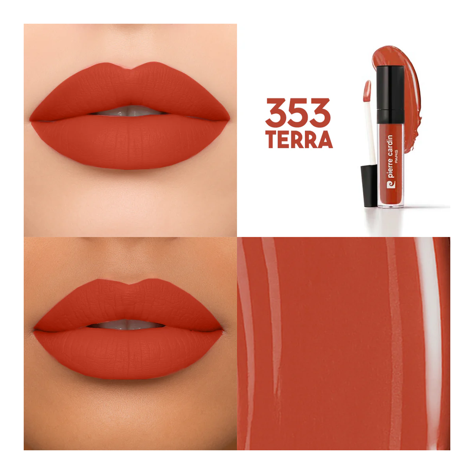 PIERRE CARDIN - Stay Long Lip Color Kiss Proof Lipstick 353 أحمر شفاه من بيير كاردان