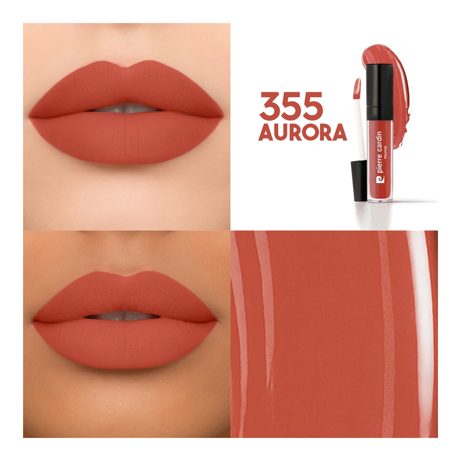 PIERRE CARDIN - Stay Long Lip Color Kiss Proof Lipstick 355 أحمر شفاه من بيير كاردان
