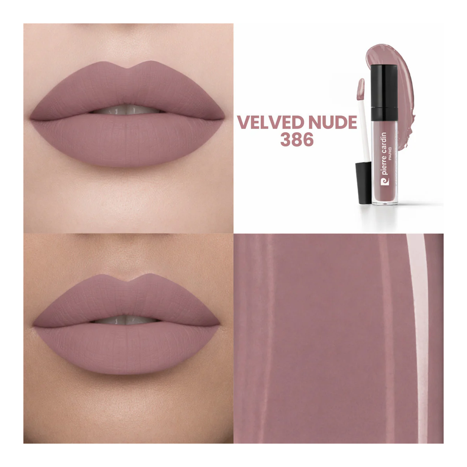 PIERRE CARDIN - Stay Long Lip Color Kiss Proof Lipstick 386 أحمر شفاه من بيير كاردان