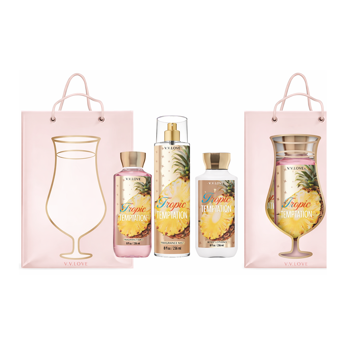 Tropic Temptation بكج عناية بالجسم (3 قطع)