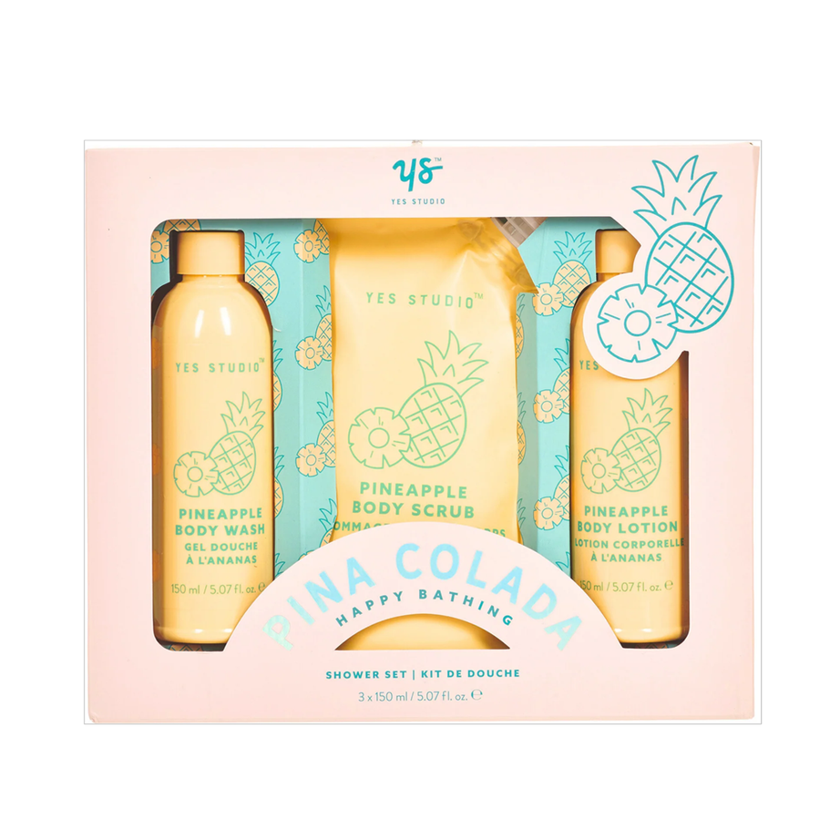 Yes Studio Pina Colada Happy Bathing مجموعة العناية 3 قطع