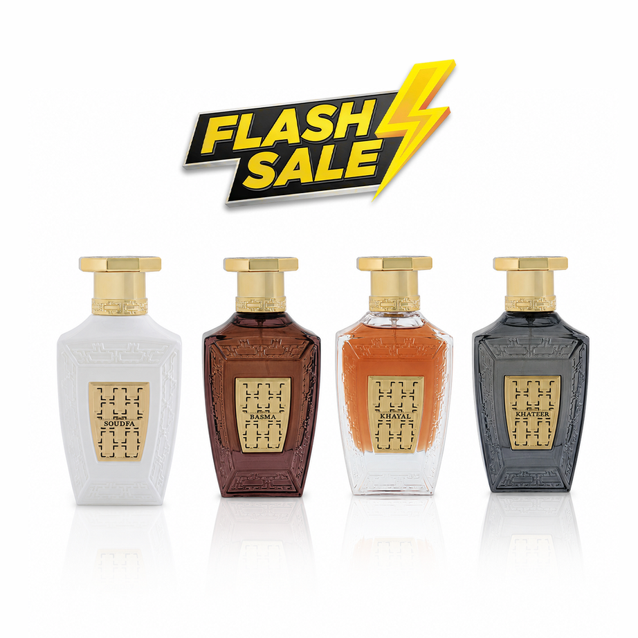فلاش سيل 4 عطور (صدفة + بصمة + خطير + خيال)