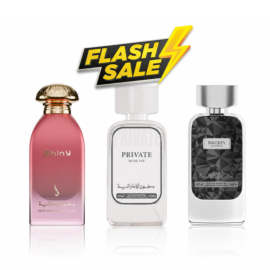 فلاش سيل 3 عطور (Shiny + BALQEES + Private Musk VIP)