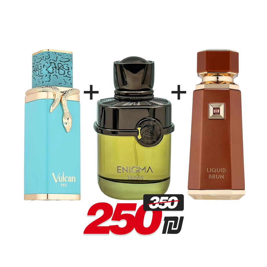Liquid Brun + Enigma Trois + Vulcan Feu (3 عطور)