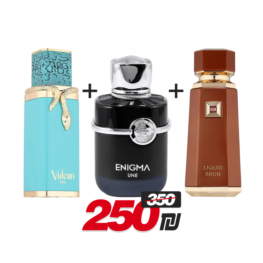 Liquid Brun + Enigma Une + Vulcan Feu (3 عطور)