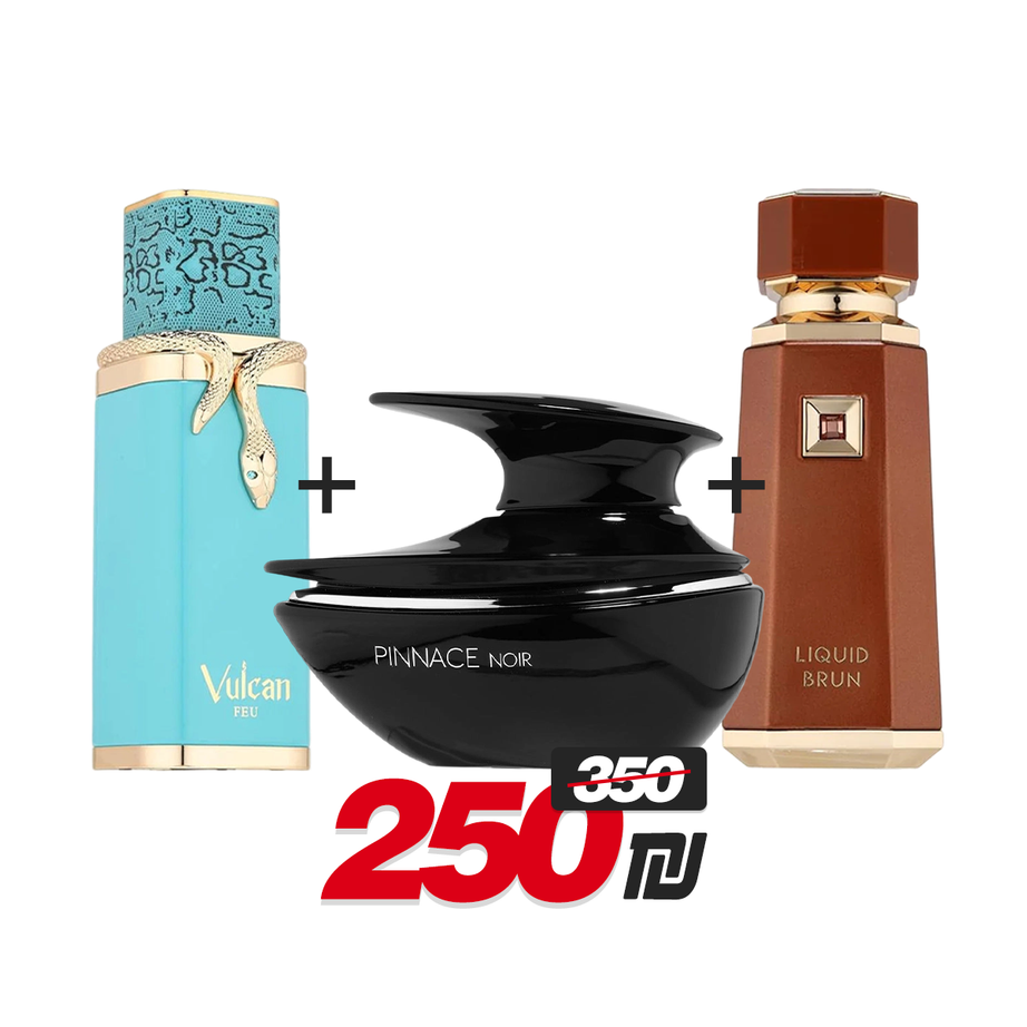 Liquid Brun + Pinnace Noir + Vulcan Feu (3 عطور)