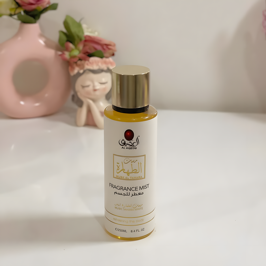 معطر جسم - مسك الطهارة أبيض من العقيق (250مل)