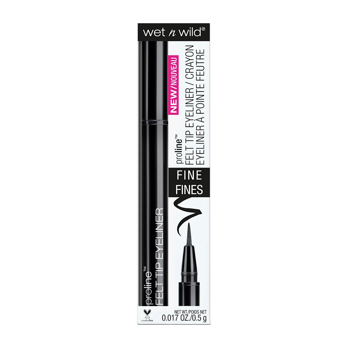 Wet n Wild ProLine Felt Tip Eyeliner - E8752 آيلاينر برو لاين بقلم فلت أسود