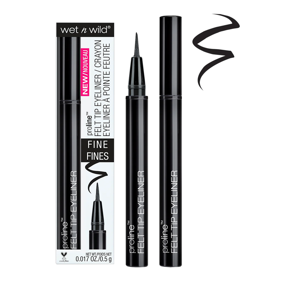 Wet n Wild ProLine Felt Tip Eyeliner - E8752 آيلاينر برو لاين بقلم فلت أسود